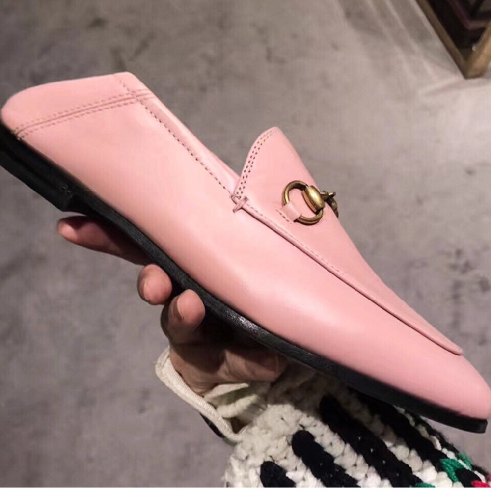 Gucci convertible Pink Brixton Leather loafers Size 37 - Picture 9 of 9